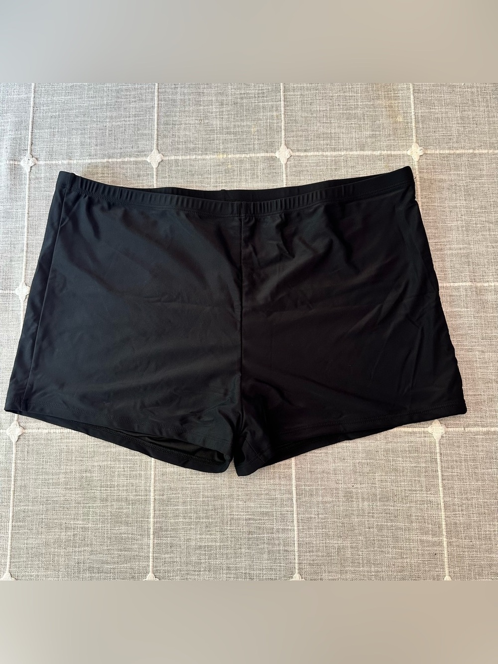 Women's Black Swim Boxer Briefs - Classic Beach Swimwear